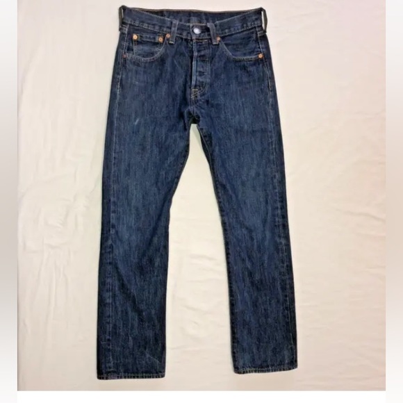 VINTAGE LEVIS  501 BUTTON FRONT JEAN  29 x 30 UNISEX - Picture 2 of 14